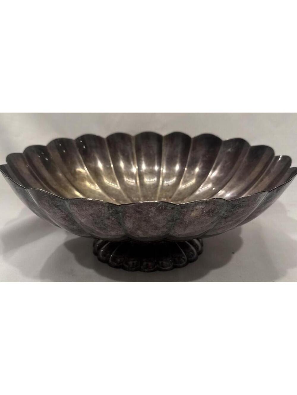 Reed & Barton Silverplate Footed Scalloped Compote Bowl No. 60